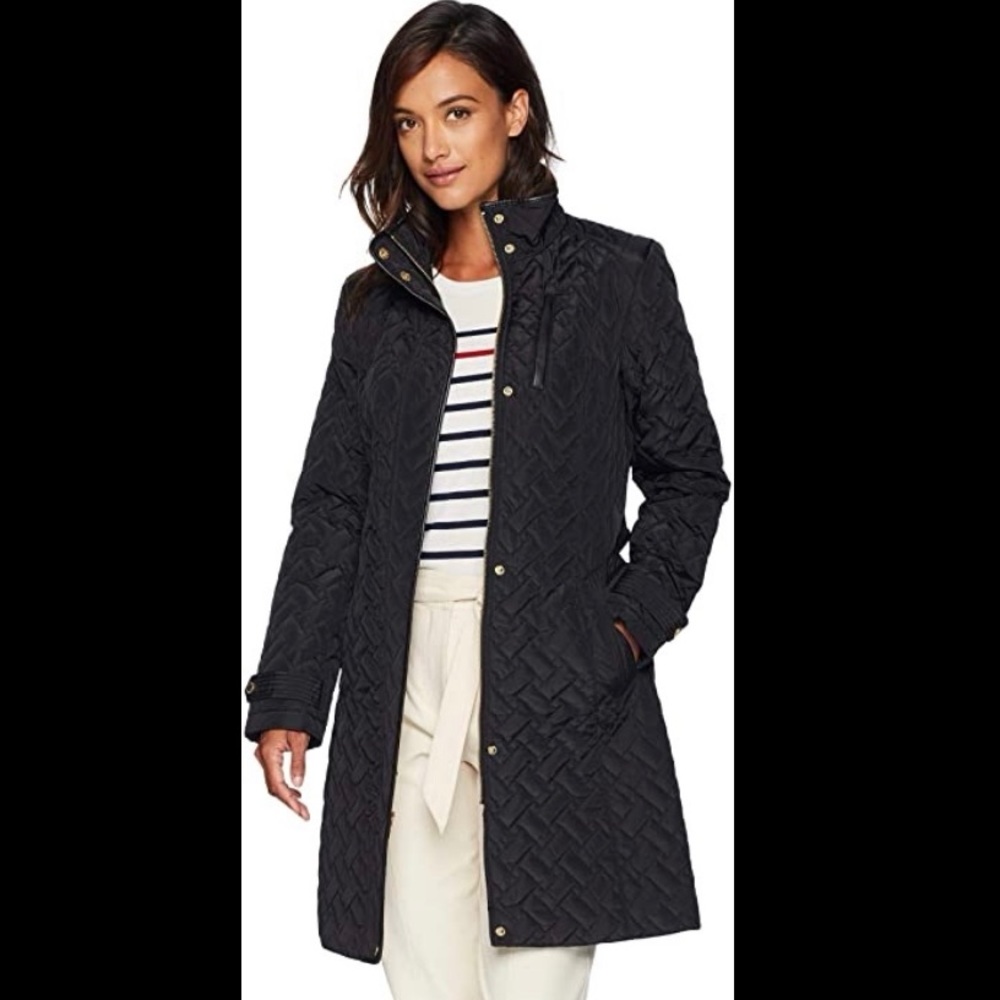 Cole Haan Women's Belted Signature Quilted Coat